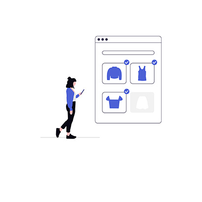 Online Shopping Illustration Card